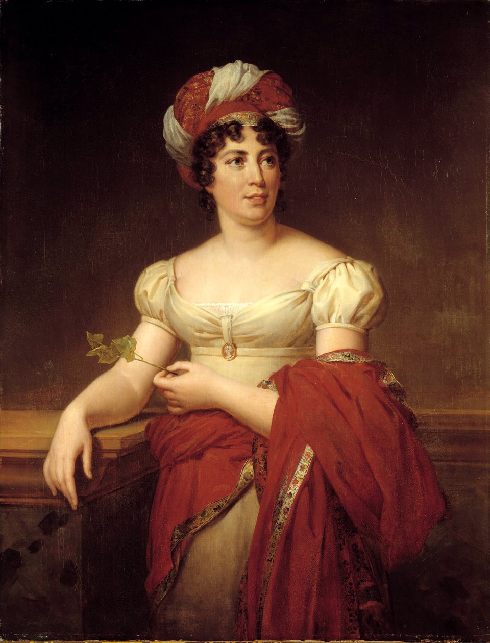 Portrett av Germaine Necker, baronesse av Stael Holstein kalt Madame de Stael (1766-1817), sveitsisk romanforfatter og essayist. Maleri av Marie Eleonore Godefroid (1778-1849) av Marie Eleonore Godefroid