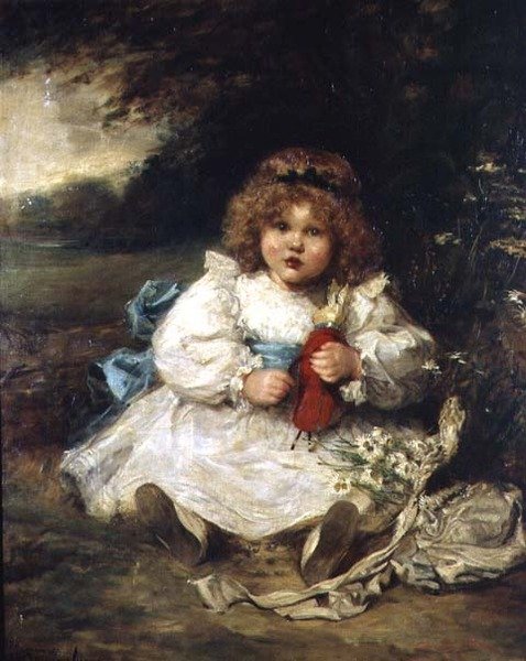 Portrett av Dorot, datter av Sir Charles Swinfen Eady av Marie Elizabeth Seymour Lucas