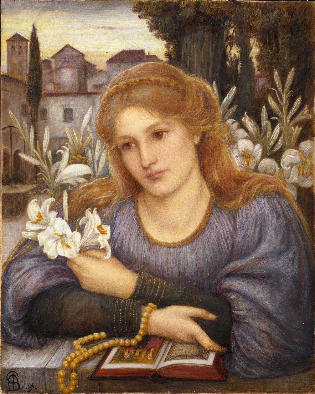 Klosterliljer, 1891 av Marie Euphrosyne Spartali