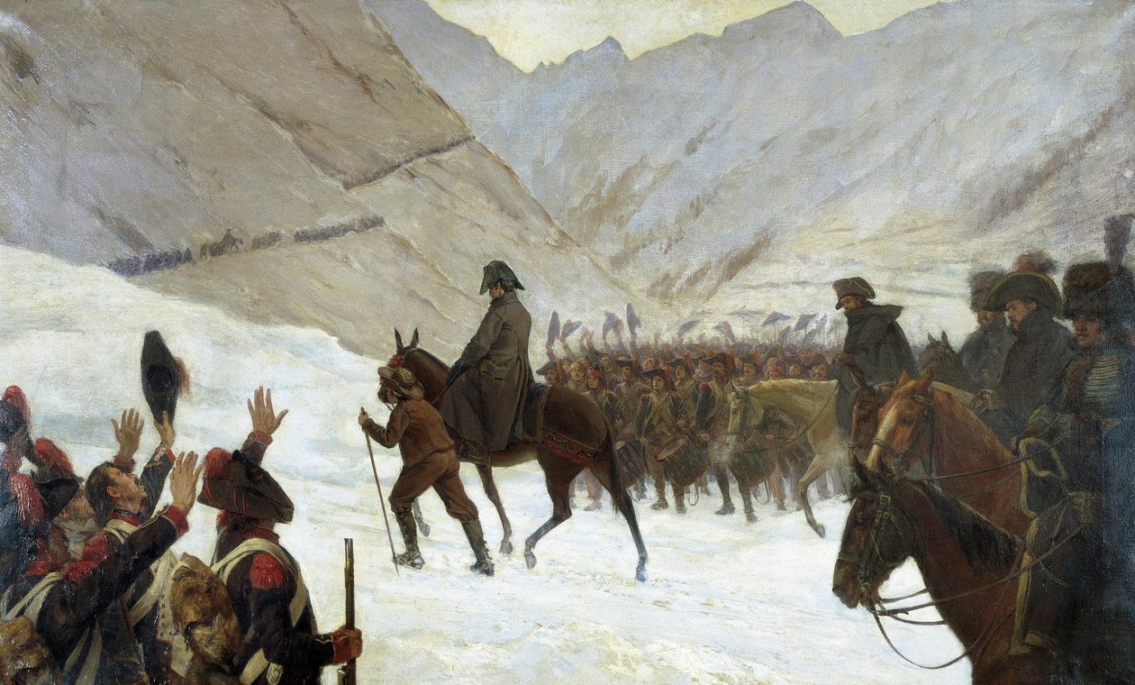 Passasjen til Grand-Saint-Bernard, 20. mai av Marie Felix Edmond de Boislecomte
