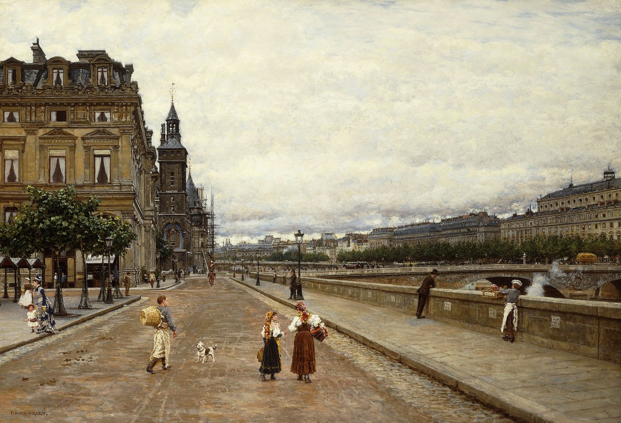 Tidlig morgen langs Seinen, av Marie Francois Firmin Girard
