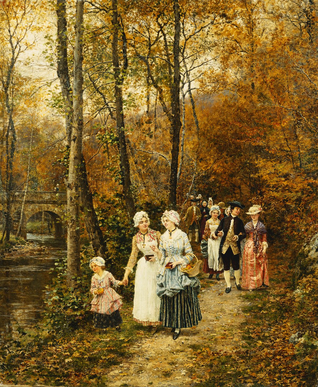 Ettermiddagsturen, 1879 av Marie Francois Firmin Girard