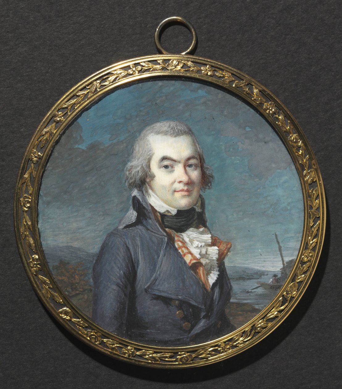 Portrett av en mann i et landskap, ca. 1795. av Marie Gabrielle Capet