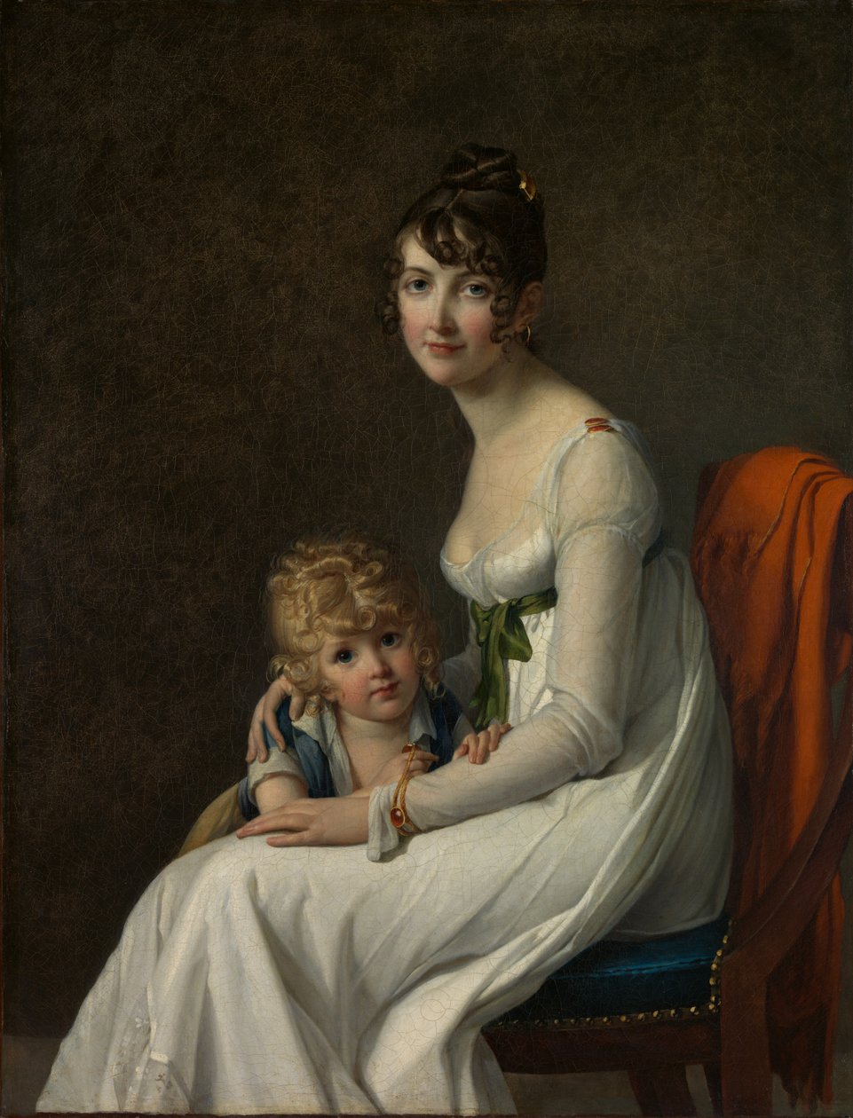 Madame Philippe Panon Desbassayns de Richemont... og hennes sønn, Eugène 1800-1859, 1802. av Marie Guilhelmine Benoist