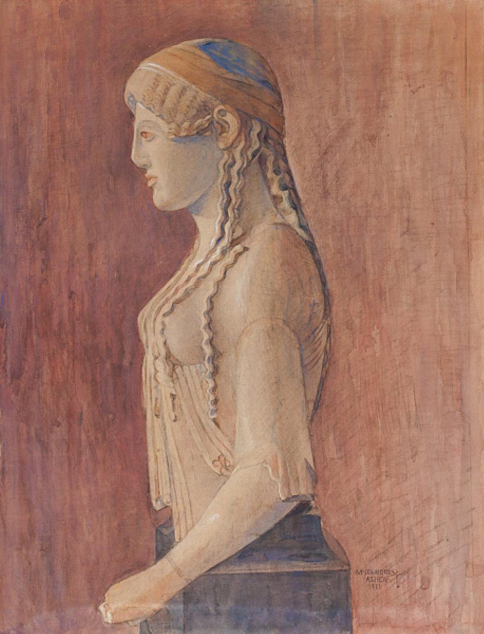 Ung jente, 'Euthydikos koren' (Akropolis museum inv. 686) av Marie Henriques