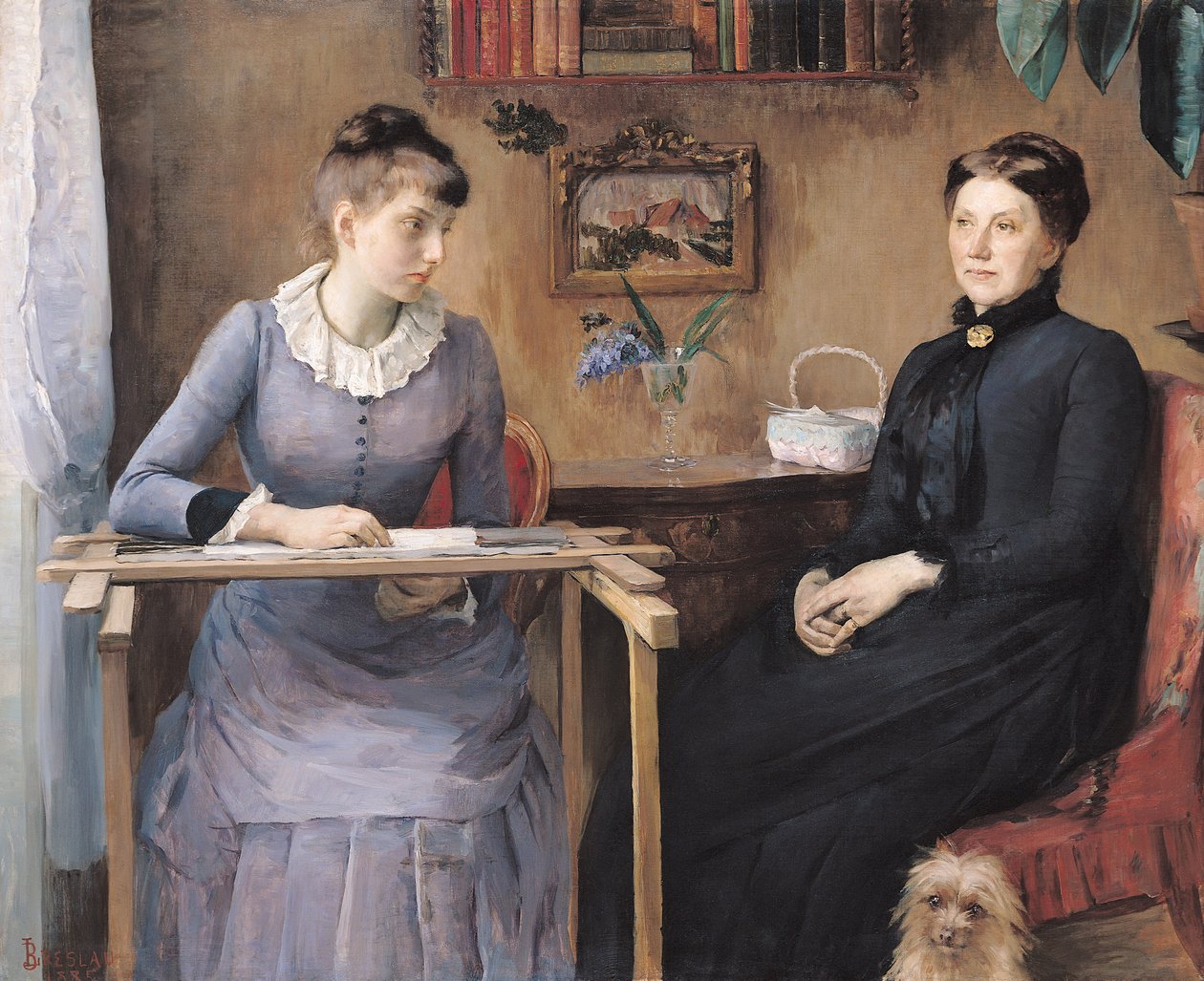 Hjemme eller intimitet, 1885 av Marie Louise Catherine Breslau