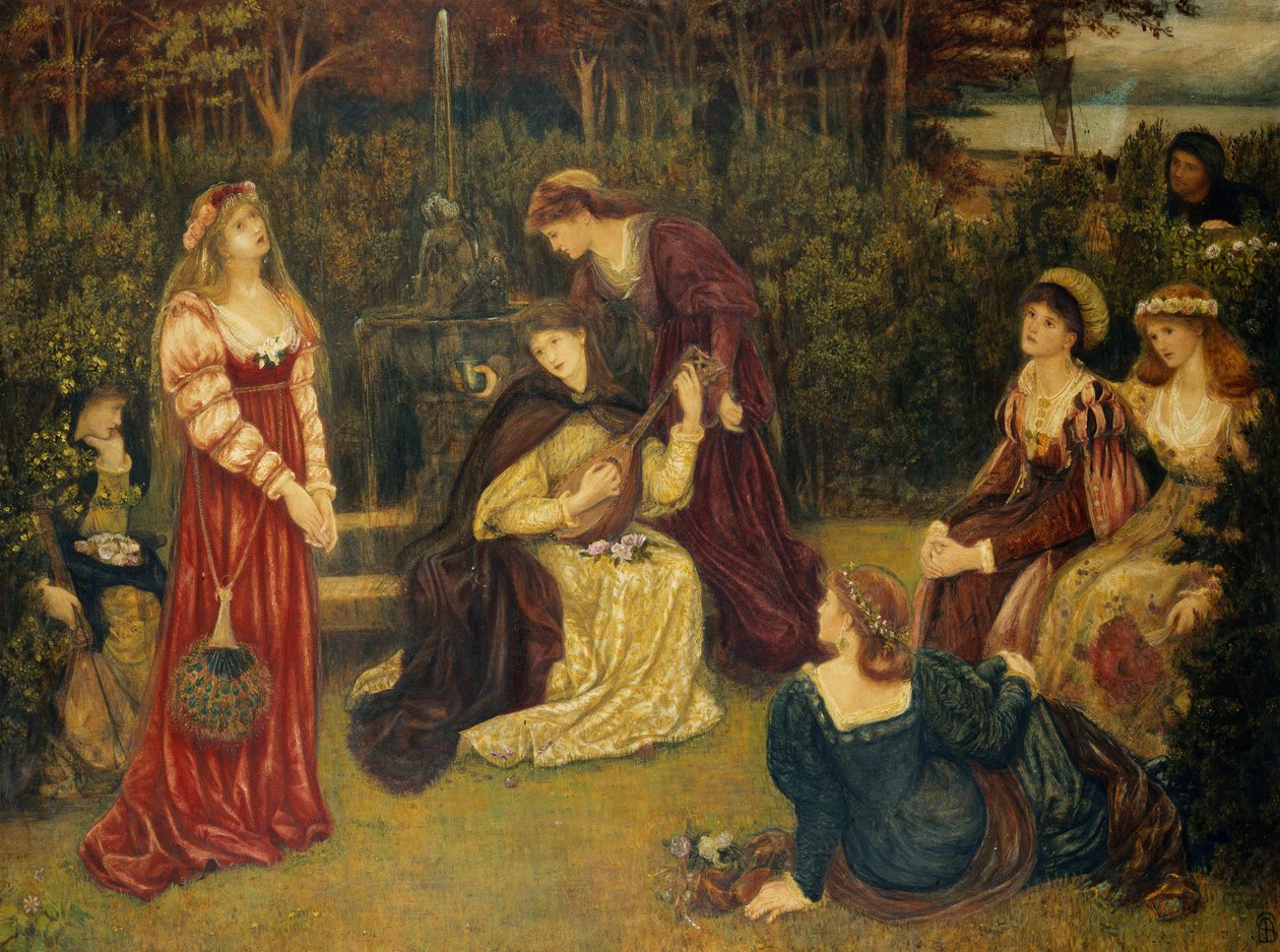 Fiammetta synger av Marie Spartali Stillman