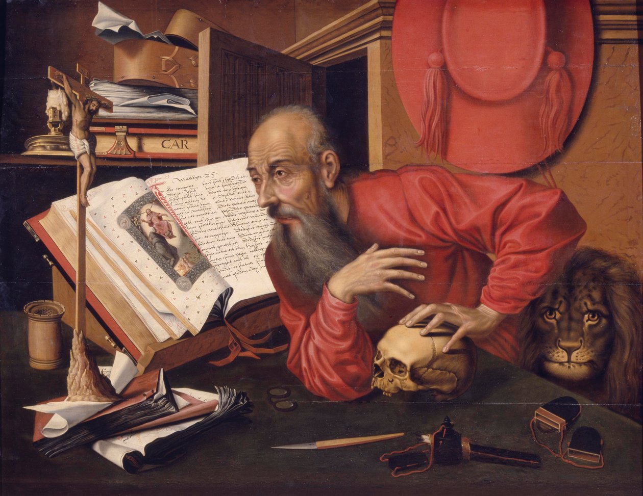 St Hieronymus, ca. 1540 av Marinus van follower of Reymerswaele