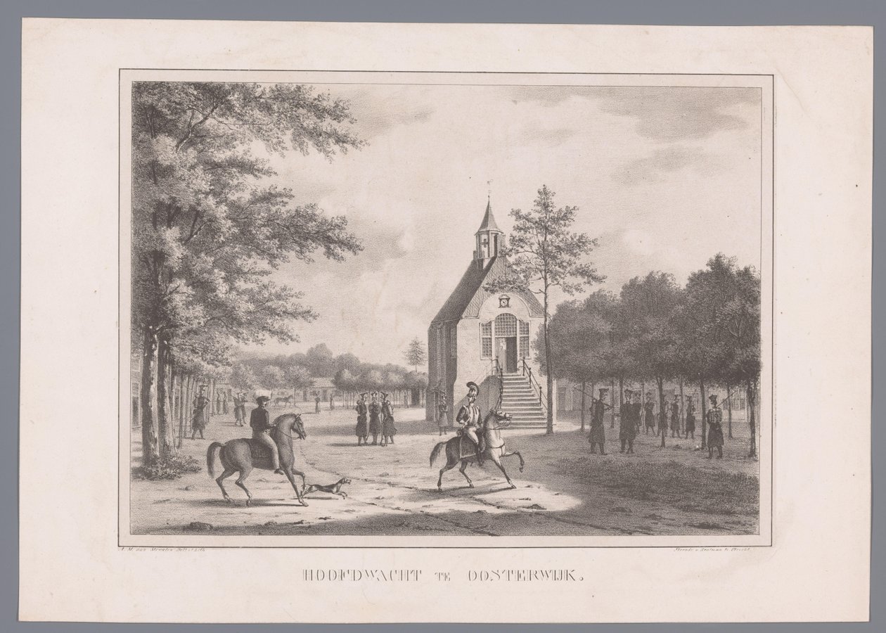 Utsikt over hovedvakten i Oosterwijk Hoofdwacht i Oisterwijk (tittel på objekt) av Marinus Adrianus van Straten