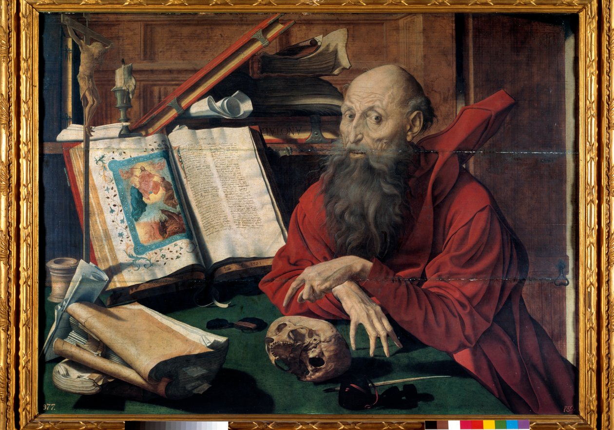 Representasjon av Saint Hieronymus i hans studie (Maleri av Marinus van Reymerswaele
