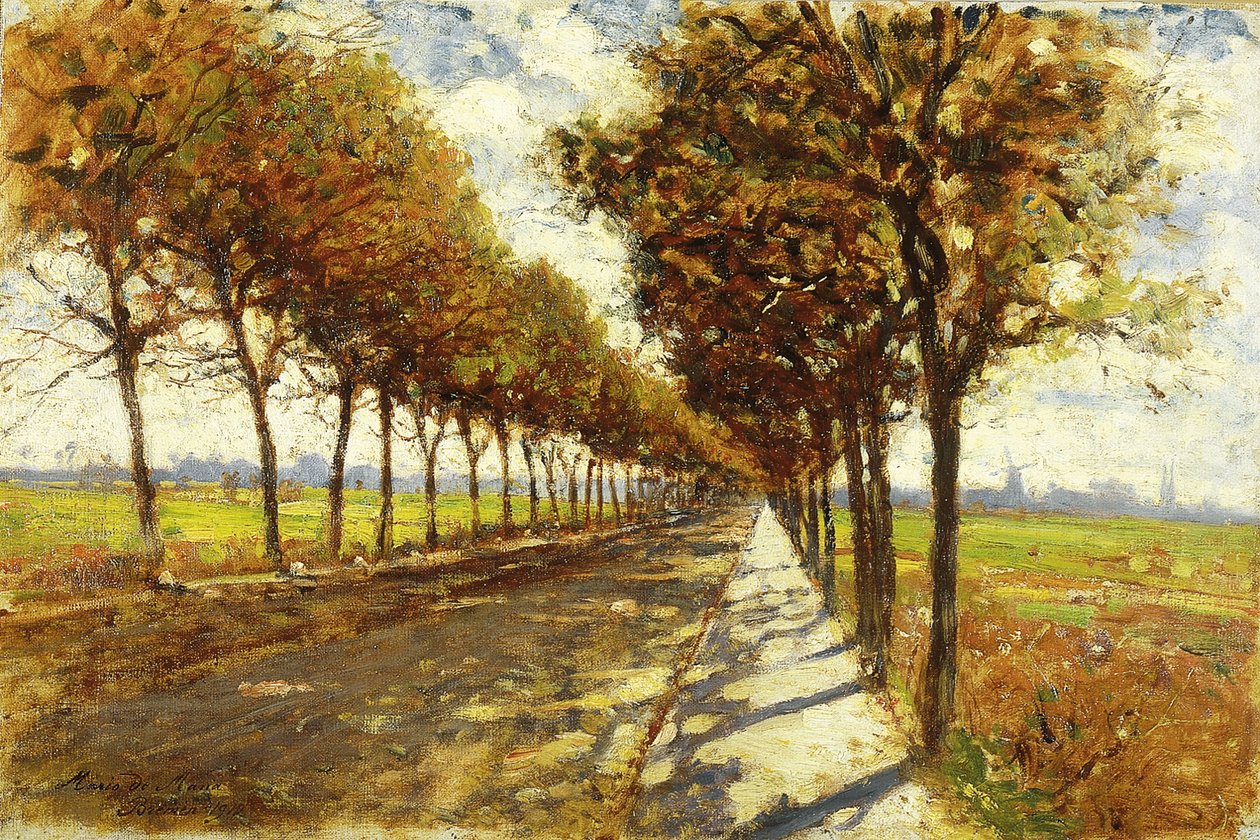 Aveny med trær i Bremen, 1912 av Mario de Maria