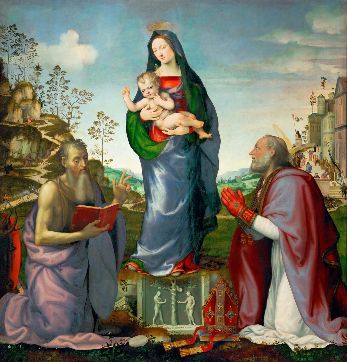 Madonna og barn med de hellige James og Zenobius, 1506 av Mariotto Albertinelli
