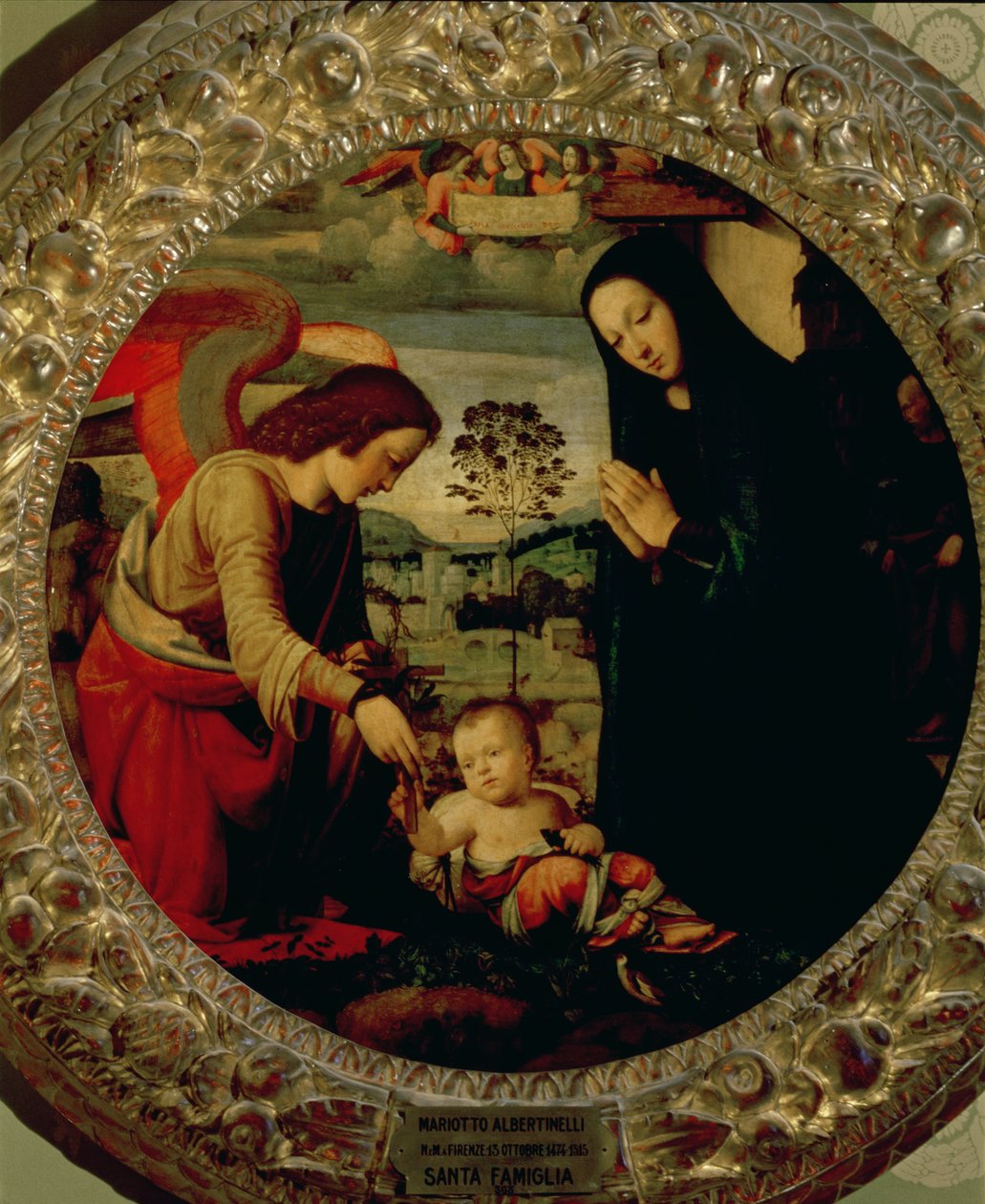 Den hellige familie av Mariotto Albertinelli
