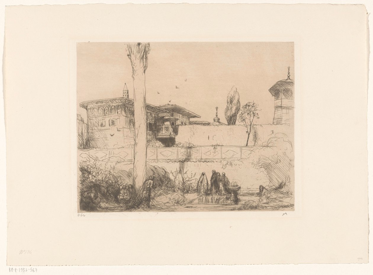 Bachi-Seraï-palasset på Krim av Marius Bauer (signed by artist)