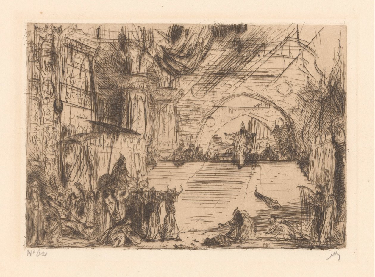 Besøk av dronningen av Seba av Marius Bauer (signed by artist)