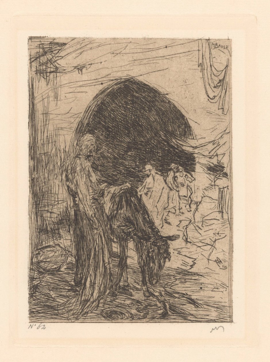 Eseldriver i Konstantinopel av Marius Bauer (signed by artist)