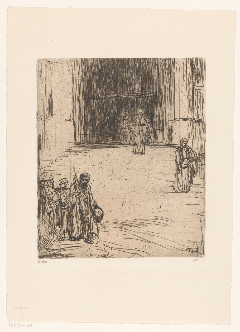 Moskeen i Konstantinopel av Marius Bauer (signed by artist)