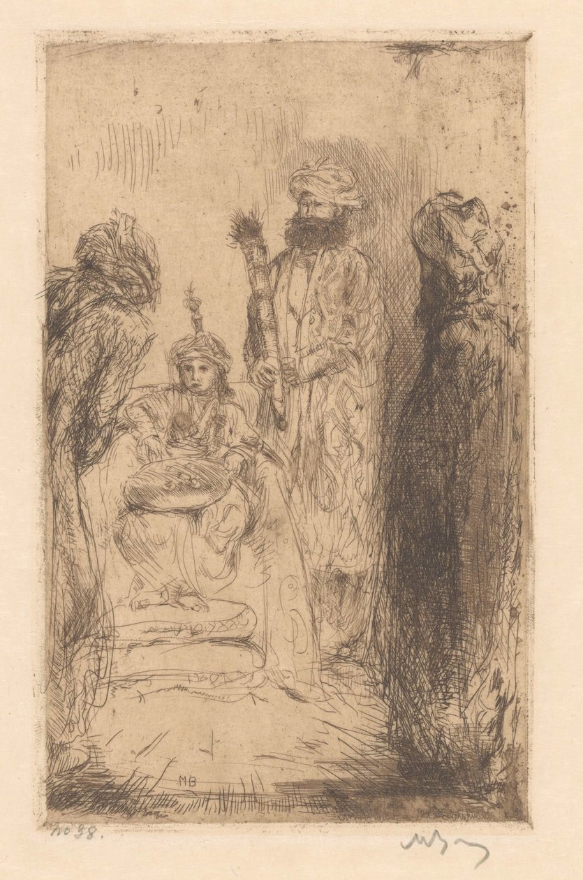 orientalsk prins av Marius Bauer (signed by artist)