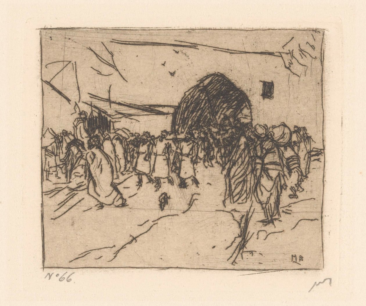 Port i Konstantinopel av Marius Bauer (signed by artist)