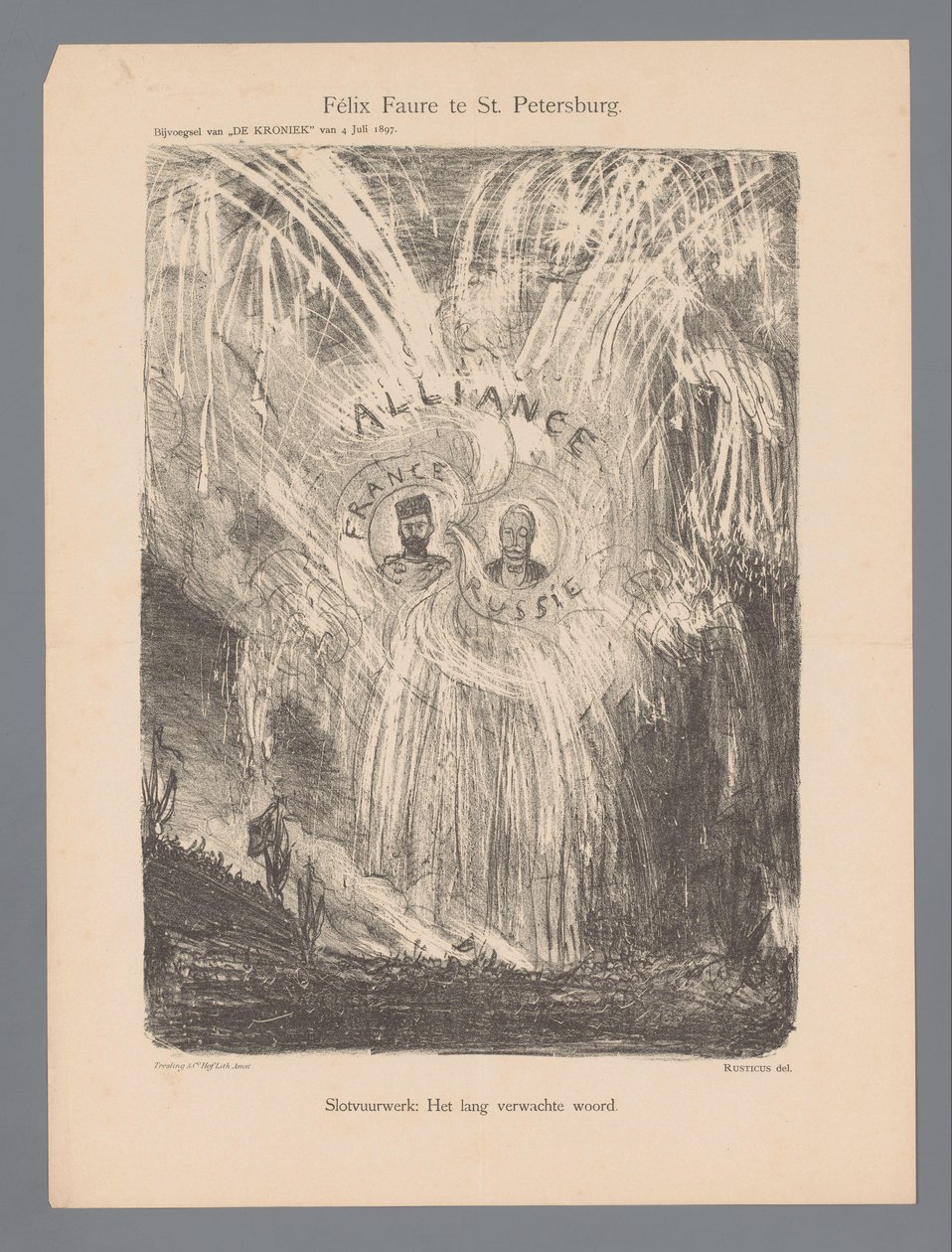 Félix Faure te St. Petersburg (tittel på objekt) av Marius Bauer