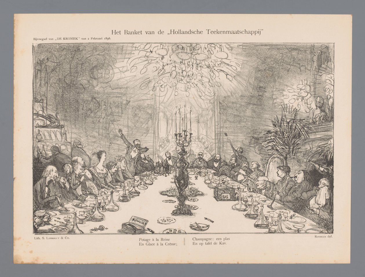 Banketten til Hollandsche Drawing Company (tittel på objekt) av Marius Bauer
