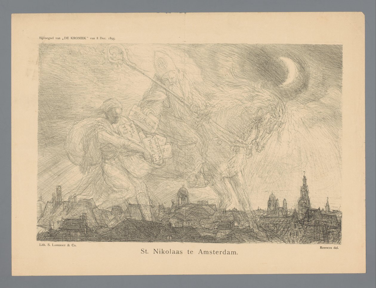 St. Nikolaas te Amsterdam (tittel på objekt) av Marius Bauer