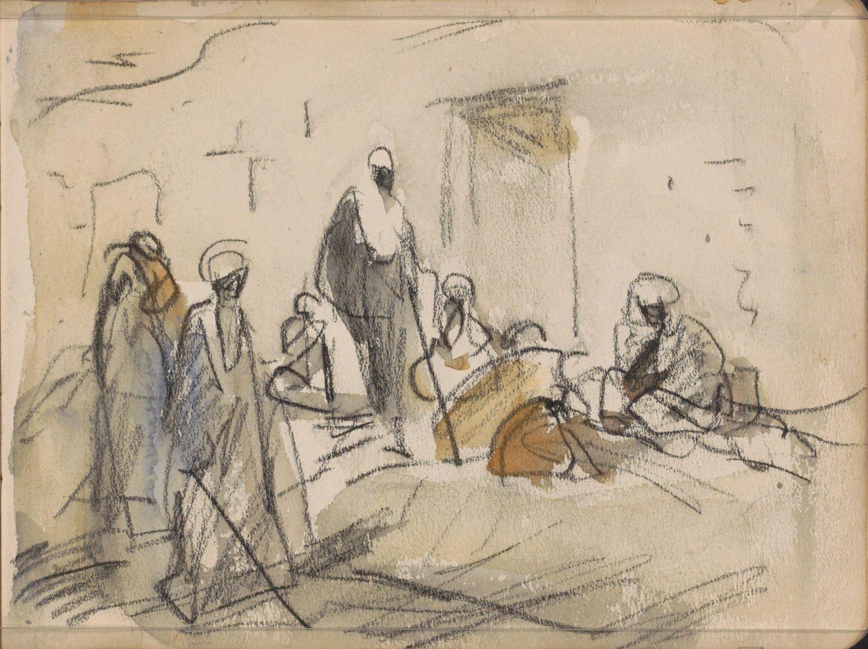 Gate med figurer i Luxor av Marius Bauer
