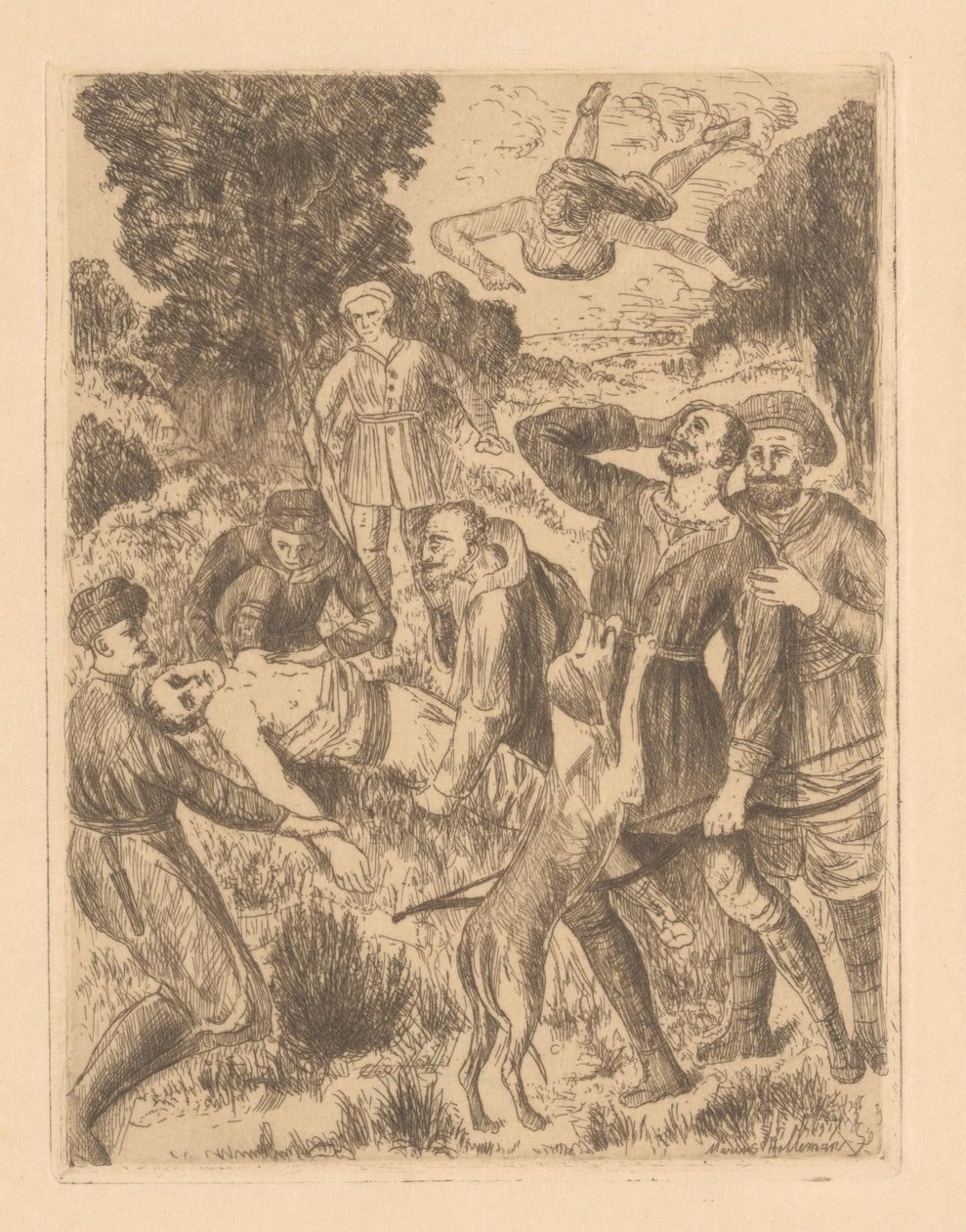 Bellerophon har den ulykken å drepe broren sin From the Life of Bellerophon (serietittel) av Marius Holleman