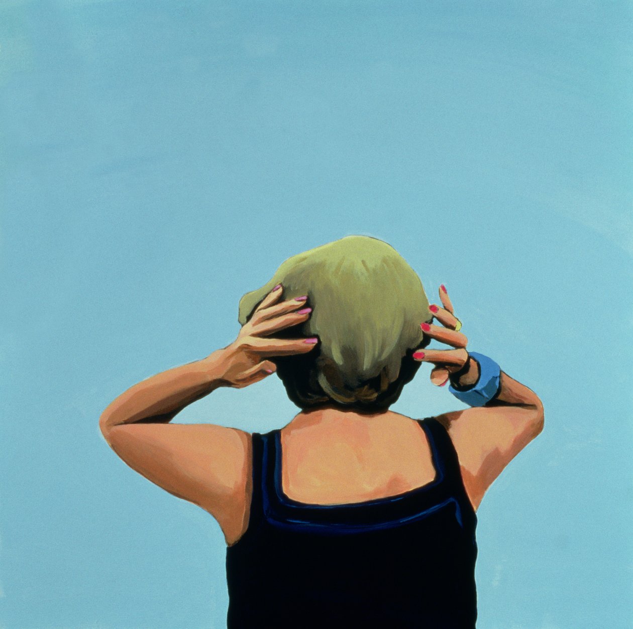 Cuban Portrait #11, 1996 (akryl på lerret) av Marjorie Weiss