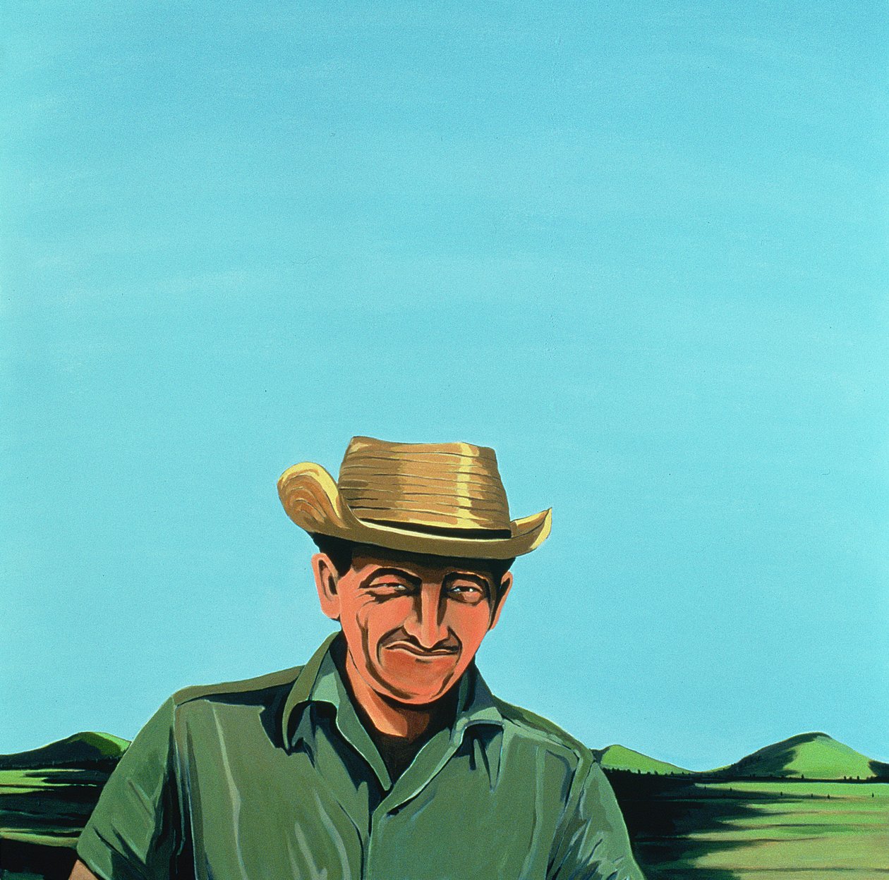Cuban Portrait #3, 1996 (akryl på lerret) av Marjorie Weiss