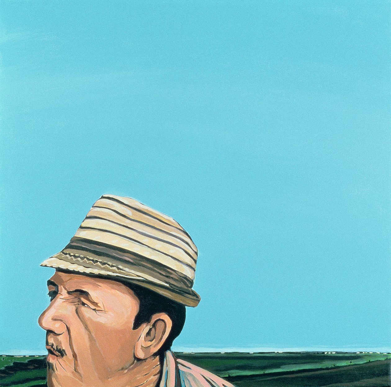 Cuban Portrait #8, 1996 (akryl på lerret) av Marjorie Weiss