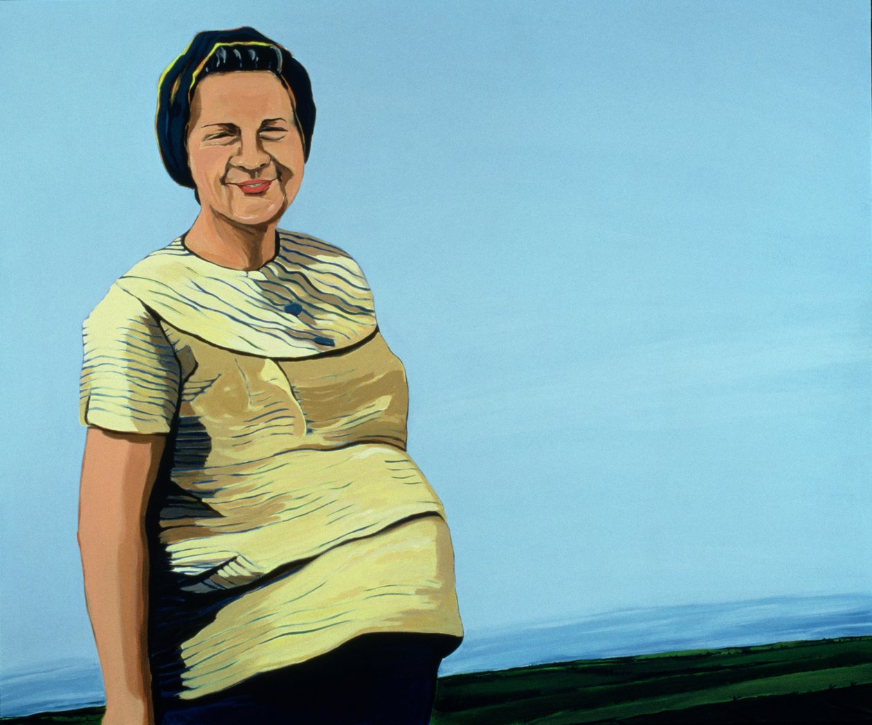 Cuban Portrait no.9, 1996 (akryl på lerret) av Marjorie Weiss