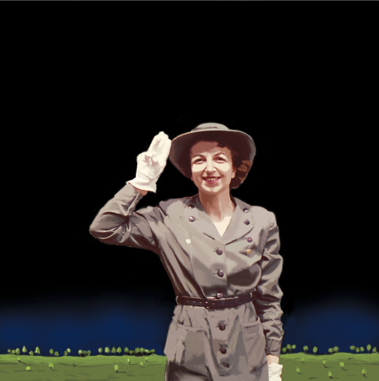 Speiderleder, 2008 (akryl på lerret) av Marjorie Weiss