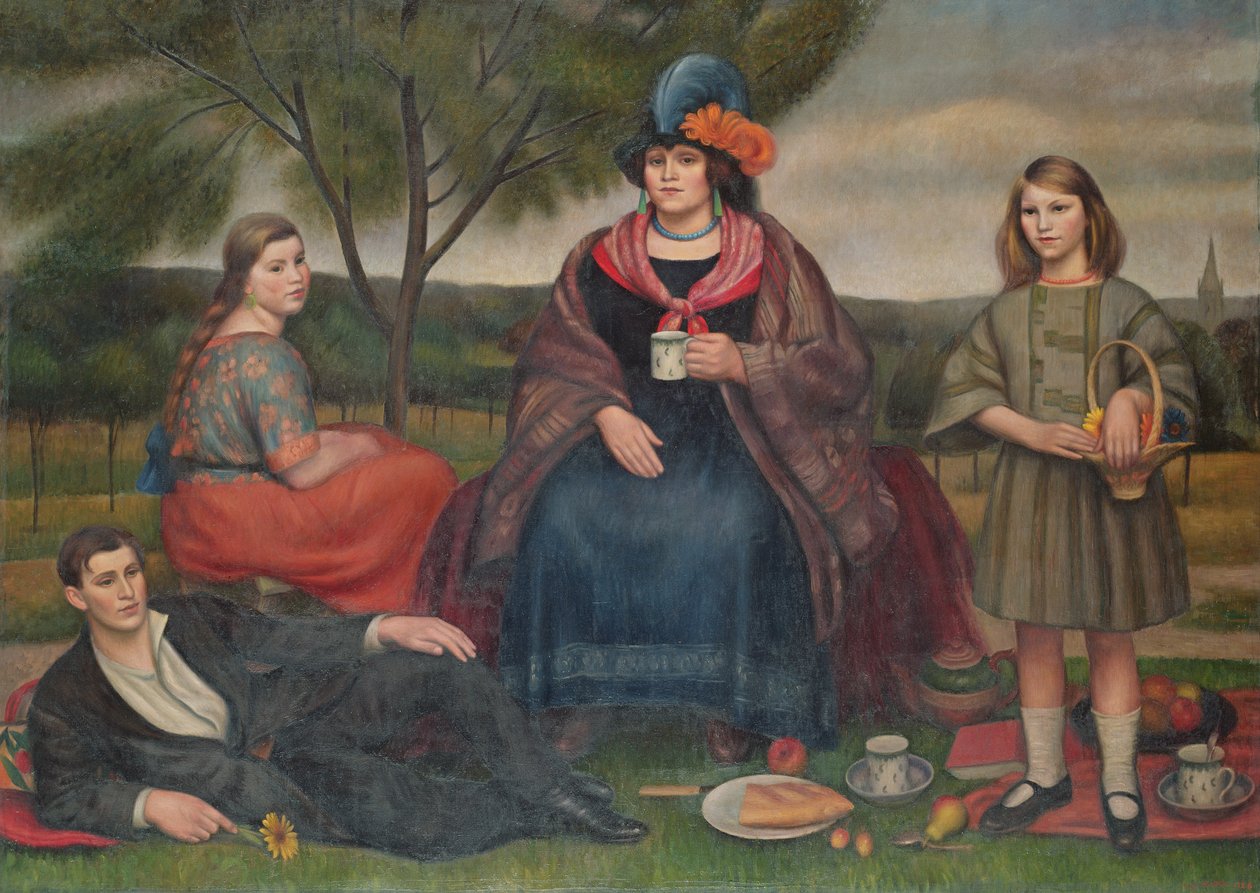 Coster Family på Hampstead Heath, 1924 av Mark Gertler