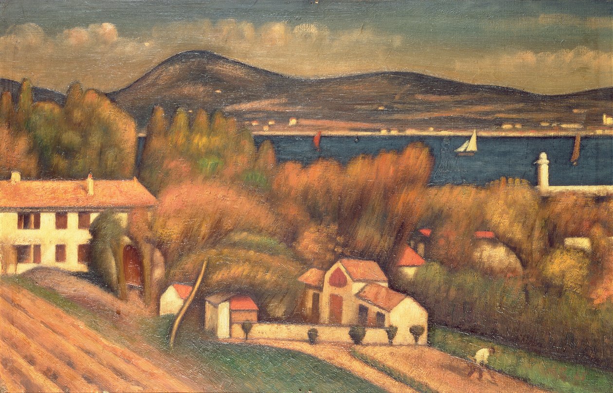St Tropez, 1925 av Mark Gertler