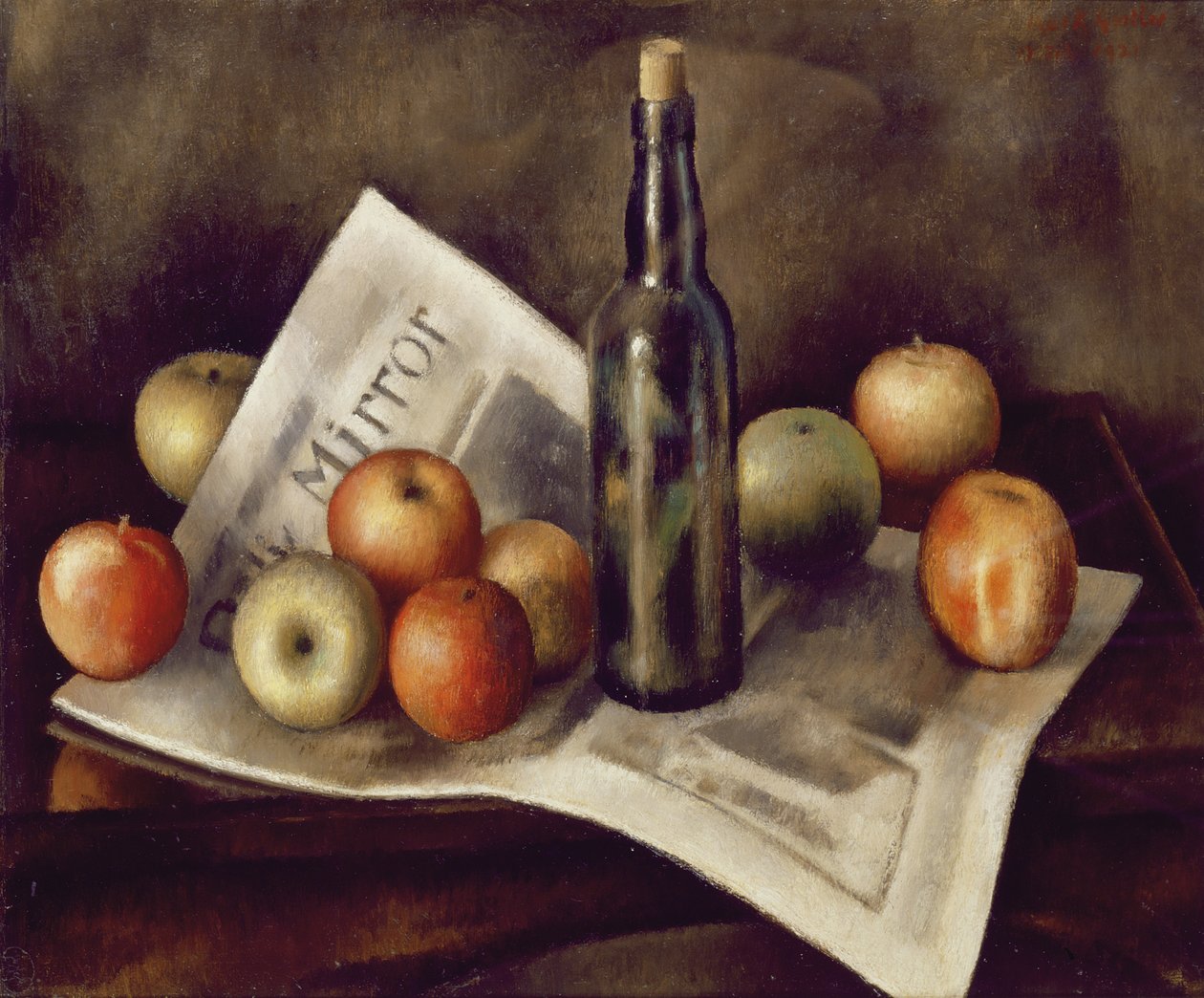 Stilleben med epler, 1921 av Mark Gertler