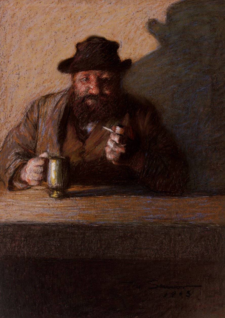 At the Bar, 1903 (pastell på papir) av Mark Senior