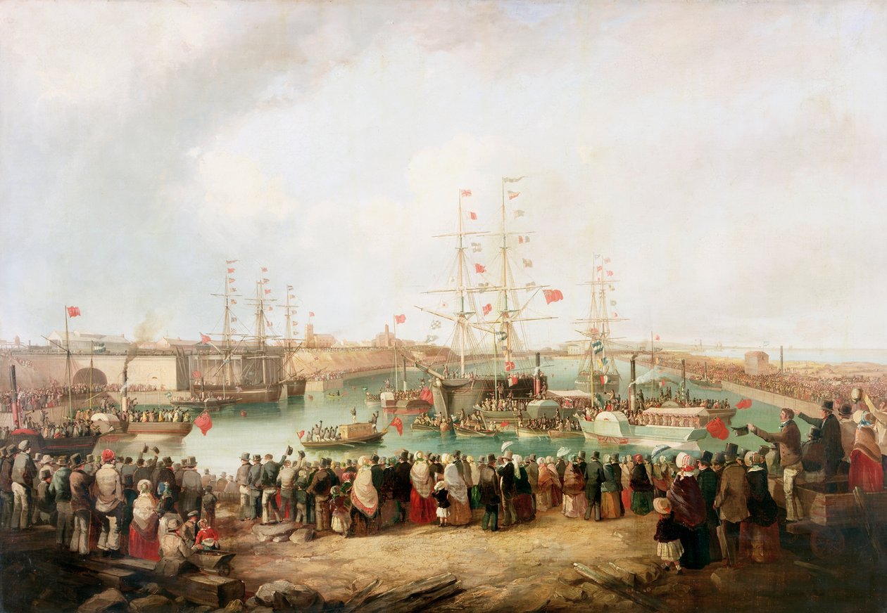 Åpning av South Dock, Sunderland, 1850, 1853 av Mark Thompson