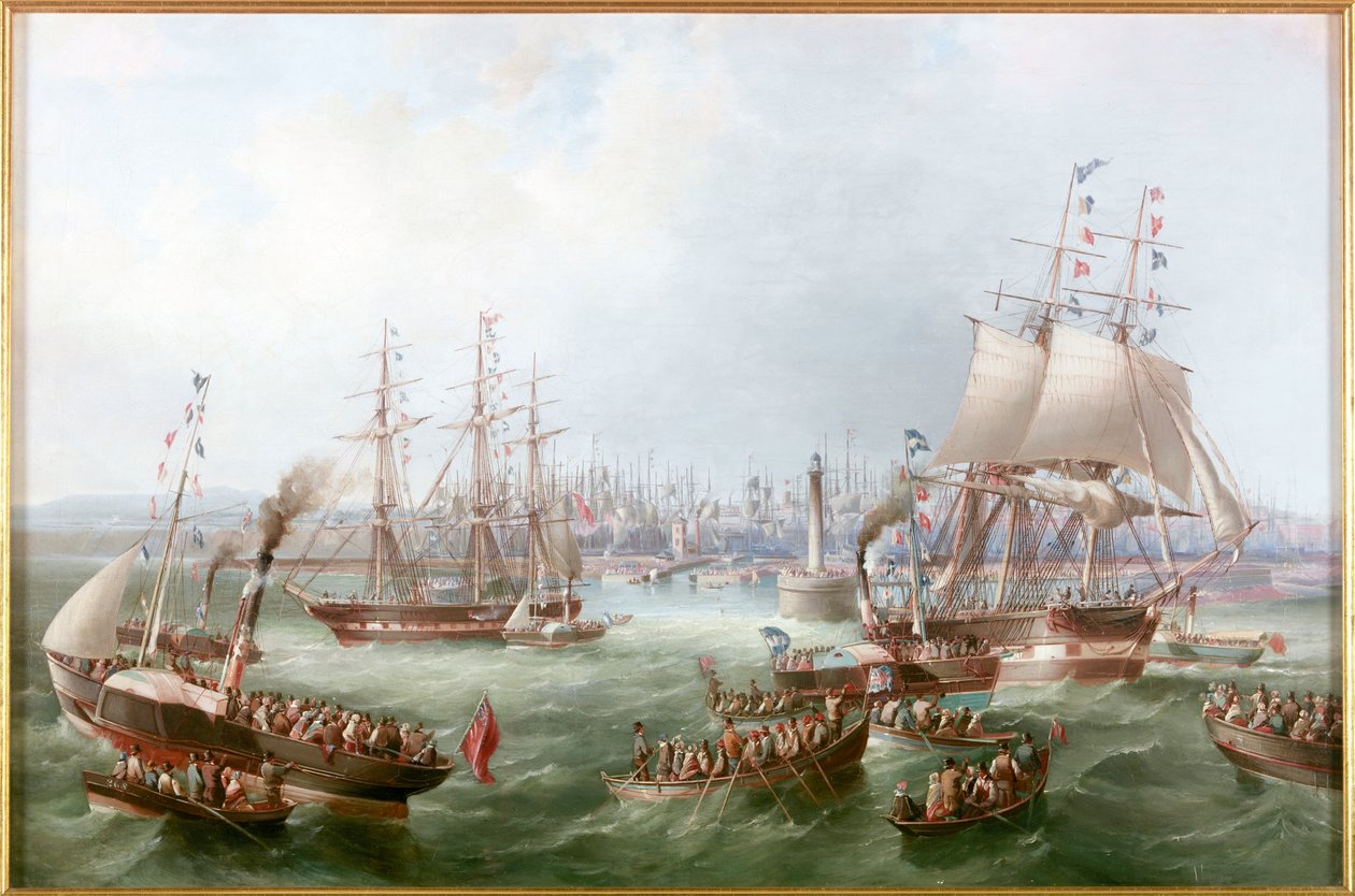 Åpning av South Outlet, Sunderland Docks, 1856 av Mark Thompson