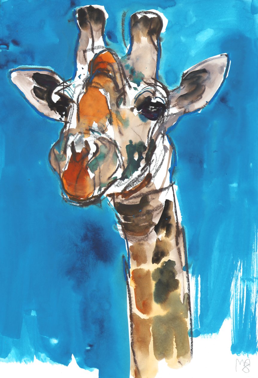 Blue Sky Giraffe, 2018 av Mark Adlington