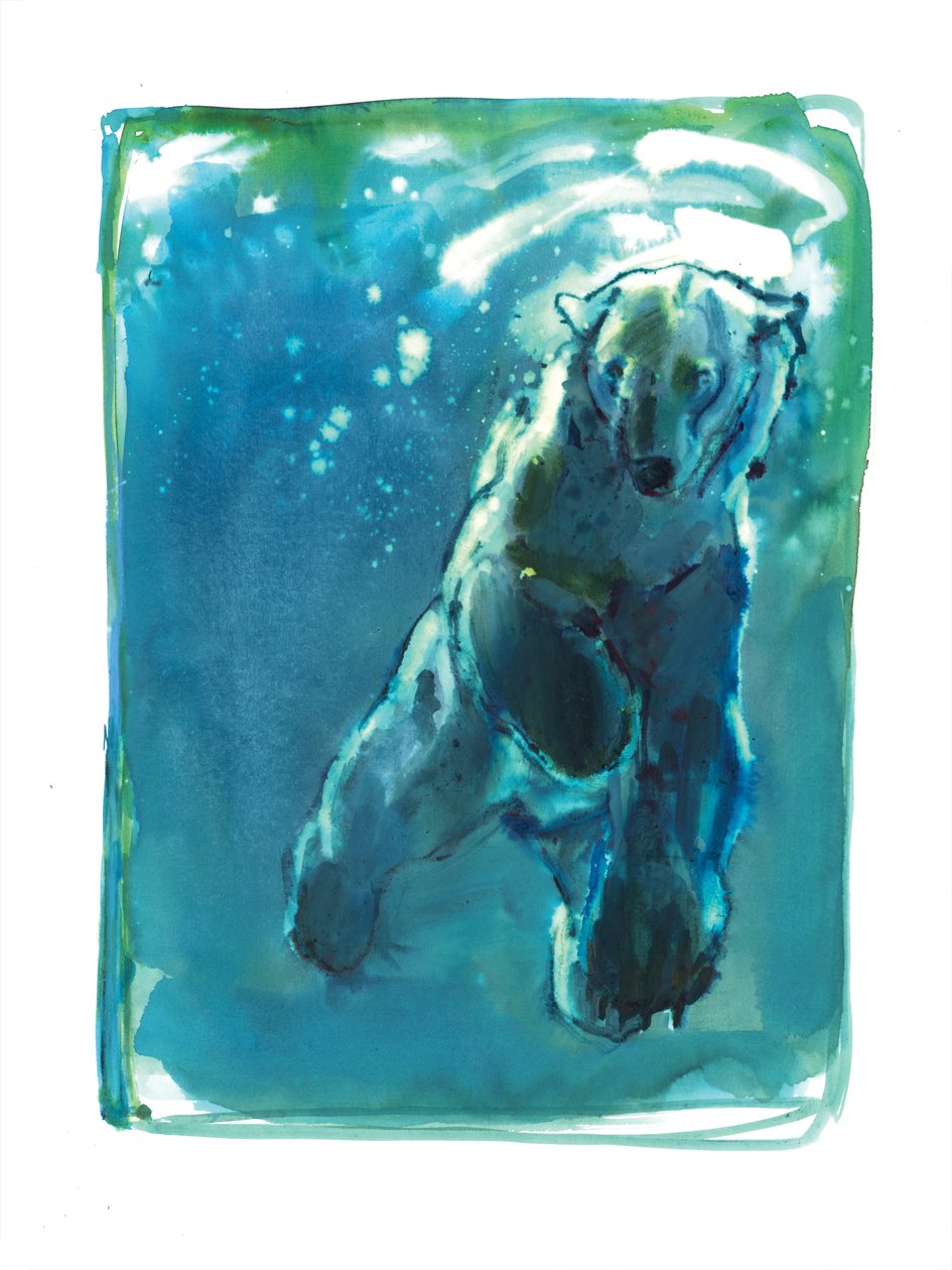 Constellation, 2015, (blandet media på papir) av Mark Adlington