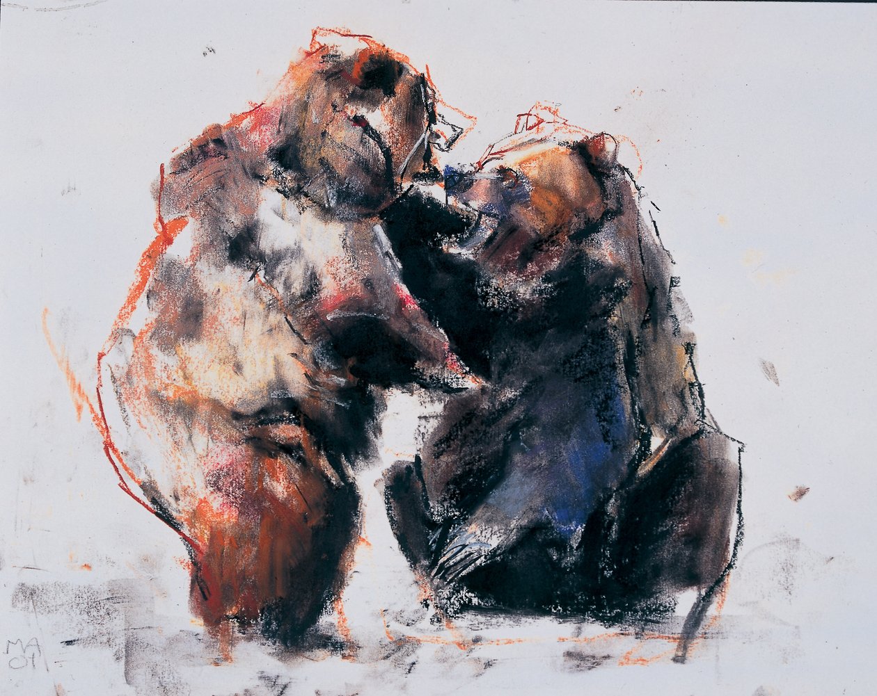 European Brown Bears, 2001 (kull und conte på papir) av Mark Adlington