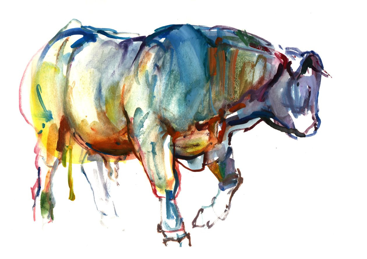 Gravitas, 2010, (akvarell og gouache på papir) av Mark Adlington