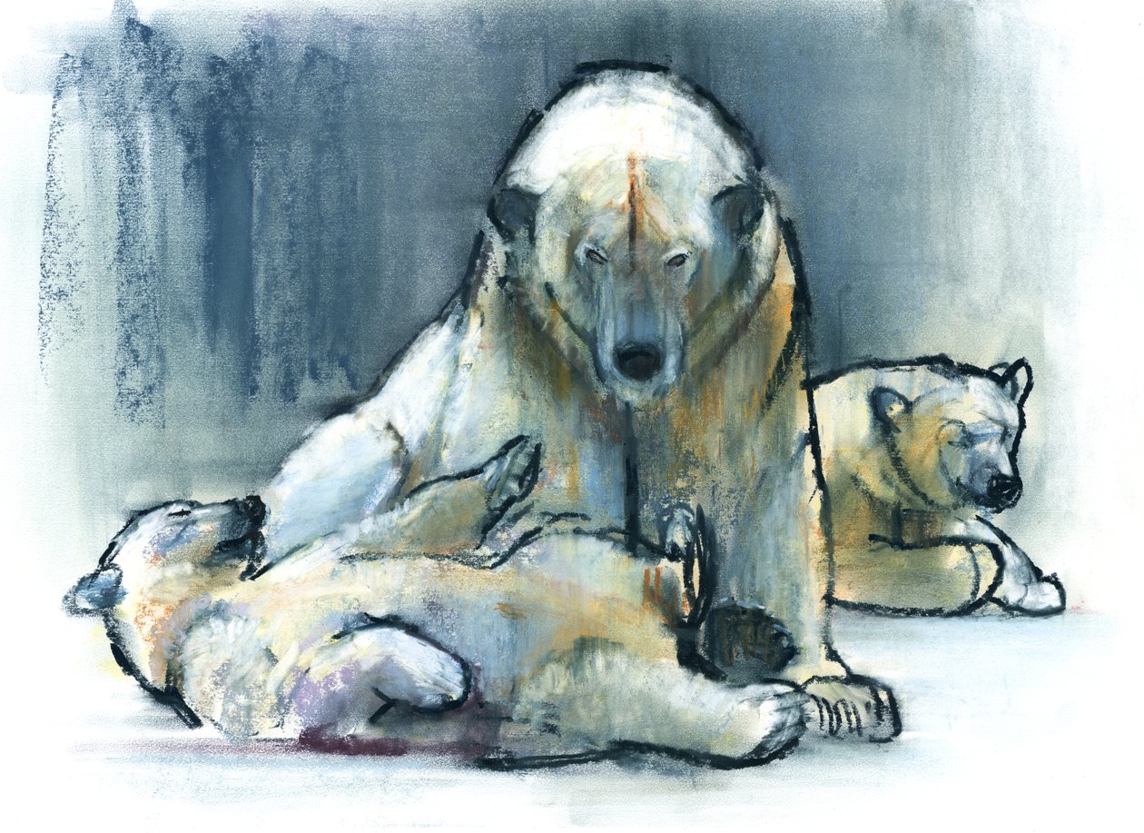 Guardian, 2016, (inneholder og pastell på papir) av Mark Adlington