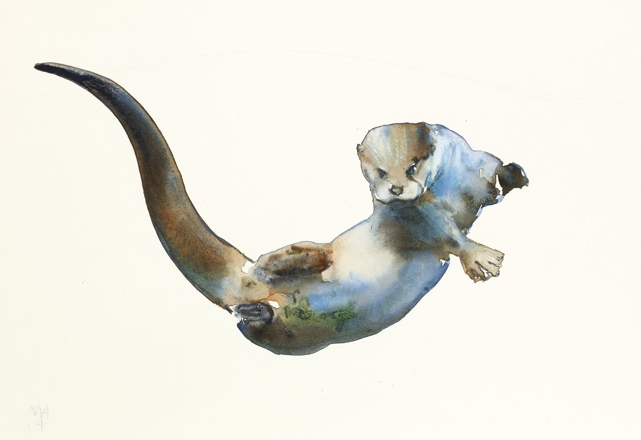 Hunter, 2014, (akvarell på papir) av Mark Adlington