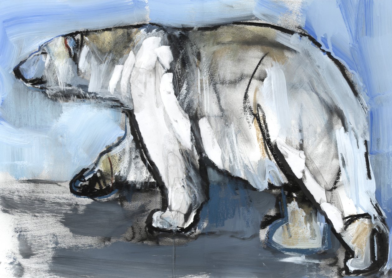 Polar, 2013, (blandet media og collage på papir) av Mark Adlington