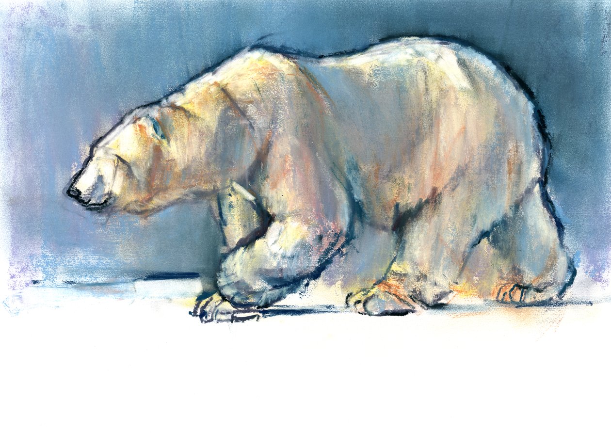Refraksjon, 2016, (innhold og pastell på papir) av Mark Adlington