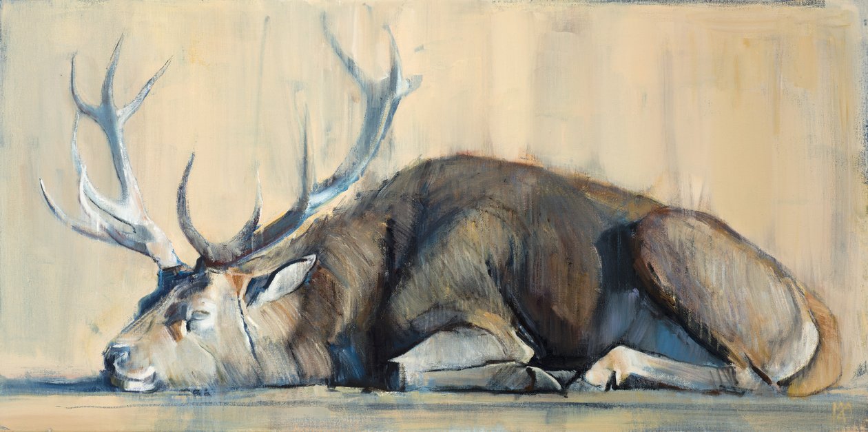 Stag, 2014, (0il på lerret) av Mark Adlington