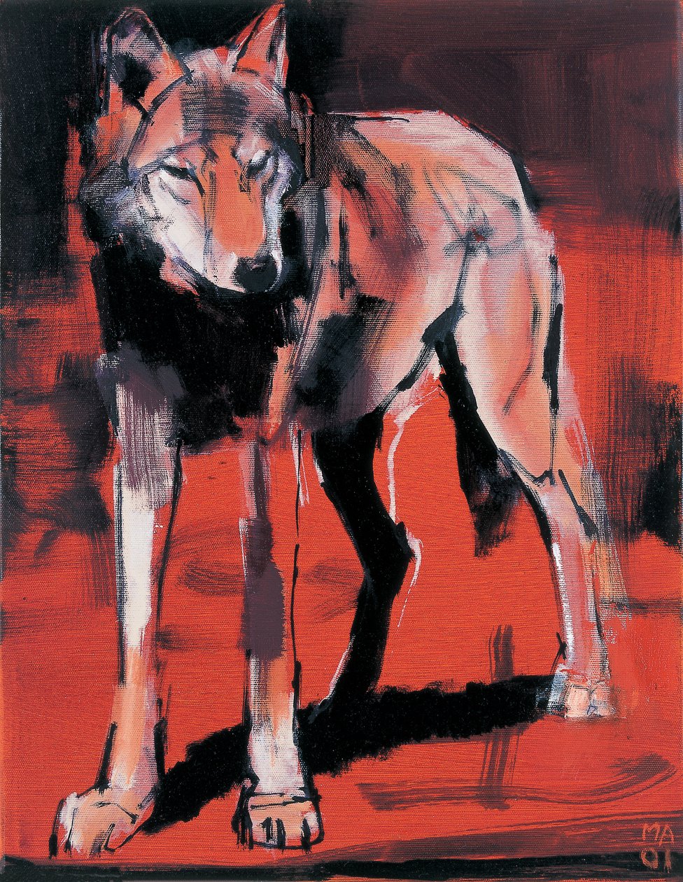 Summer Wolf, 2001 (blandet media på lerret) av Mark Adlington