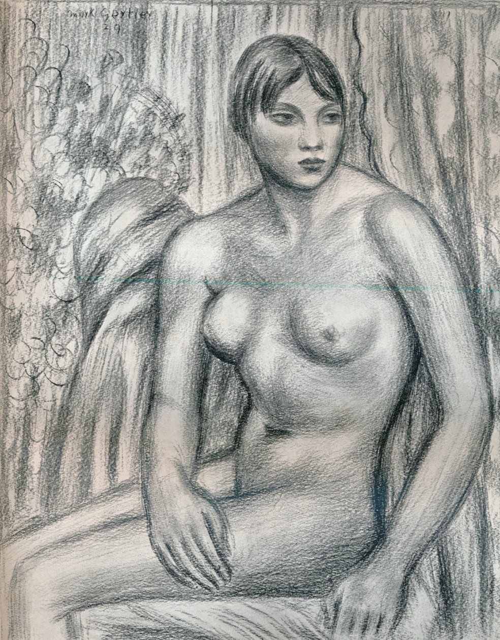 Nakenstudie, 1900-tallet 1932 av Mark Gertler
